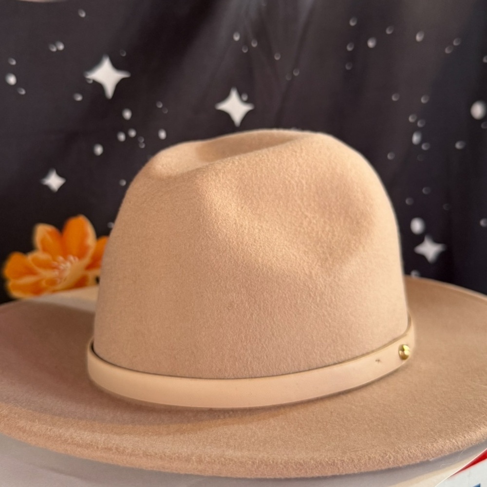 Free People - Wythe Leather Band Felt Hat NWOT